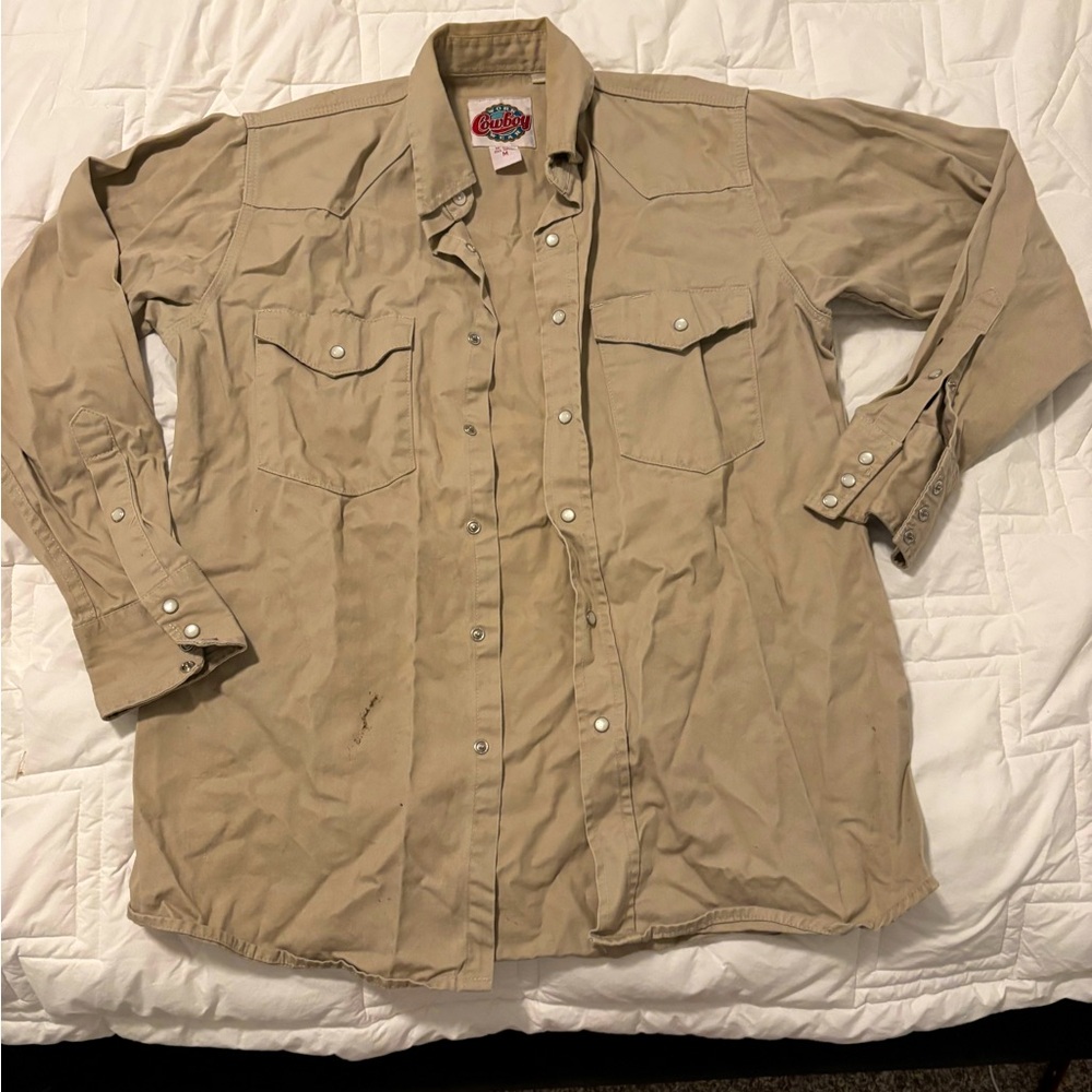 Tan Cowboy Workwear western shirt